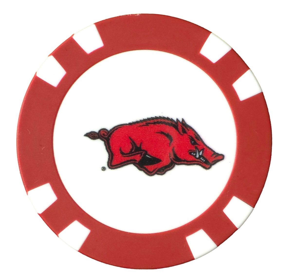 Officially Licensed Arkansas Razorbacks Poker Chip Ball Marker