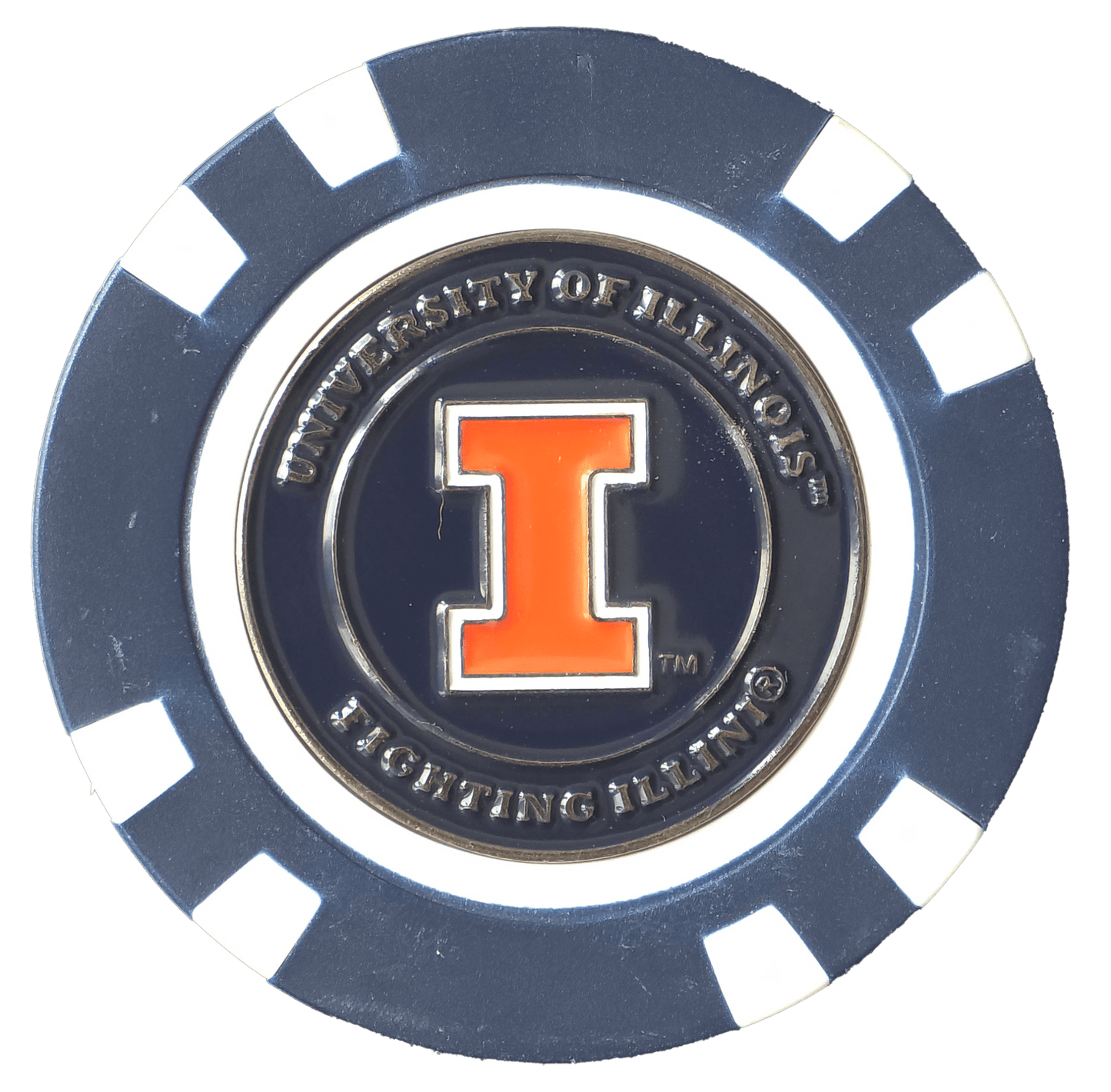 Officially Licensed Illinois Fighting Illini Poker Chip Ball Marker