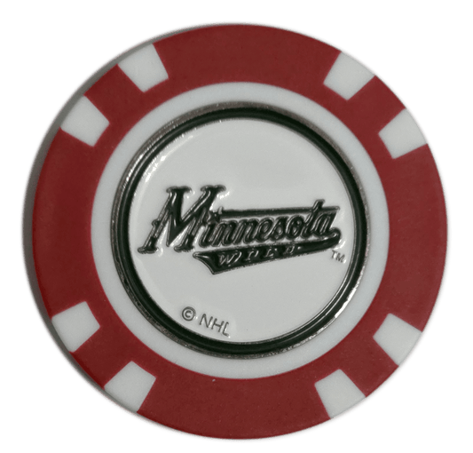 Officially Licensed Minnesota Wild Poker Chip Golf Ball Marker