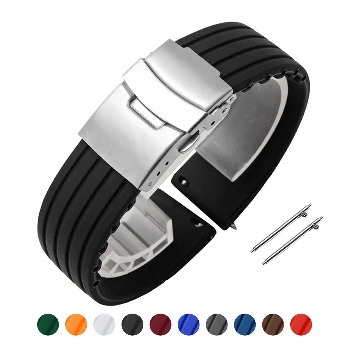 OnePlus Watch Silicone Rubber Band with Deployment Buckle