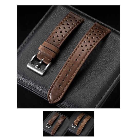 OnePlus Watch Vintage Calfskin Leather Band, Perforated Rally Style