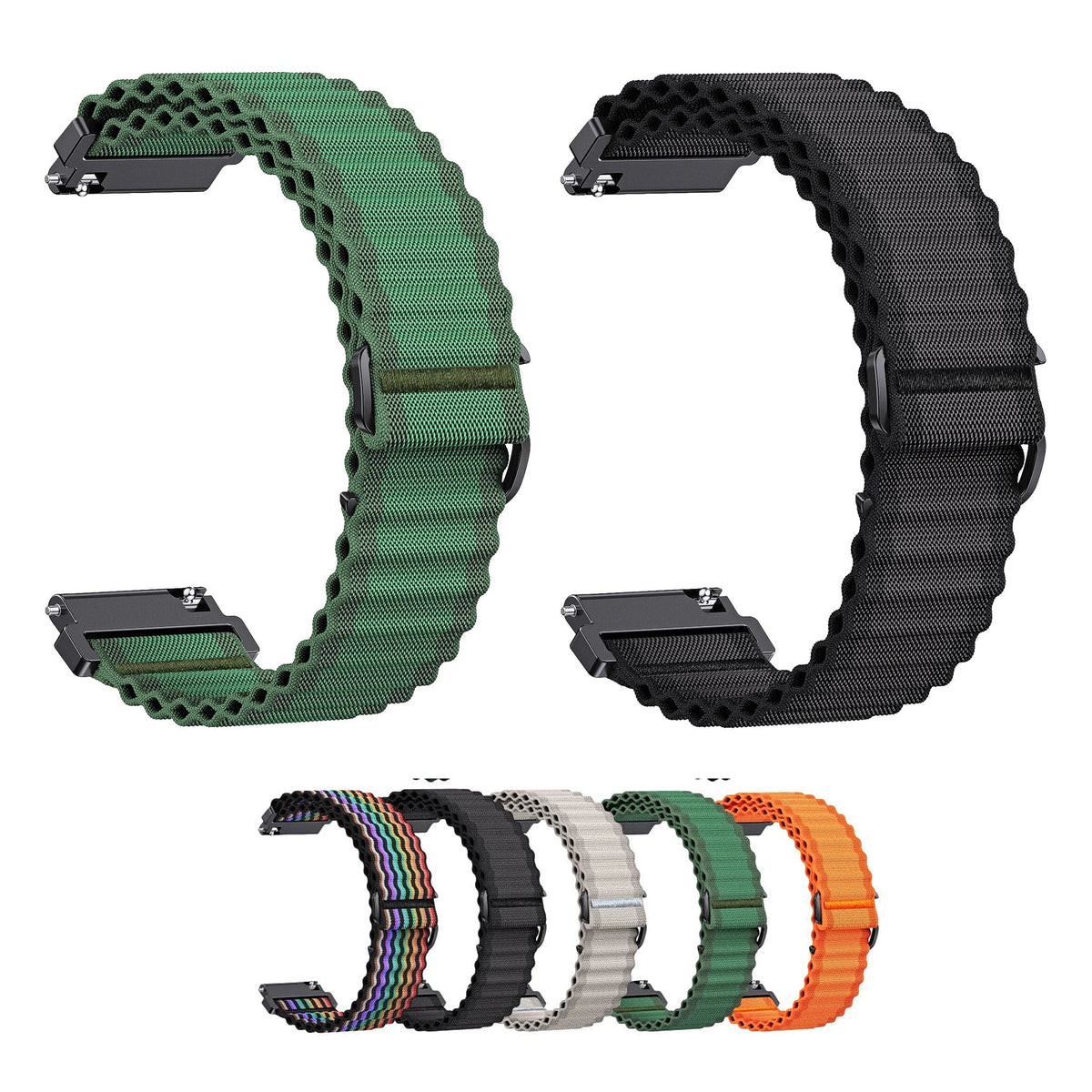 OnePlus Watch Ribbed Woven Nylon Loop Band, 5 Colors