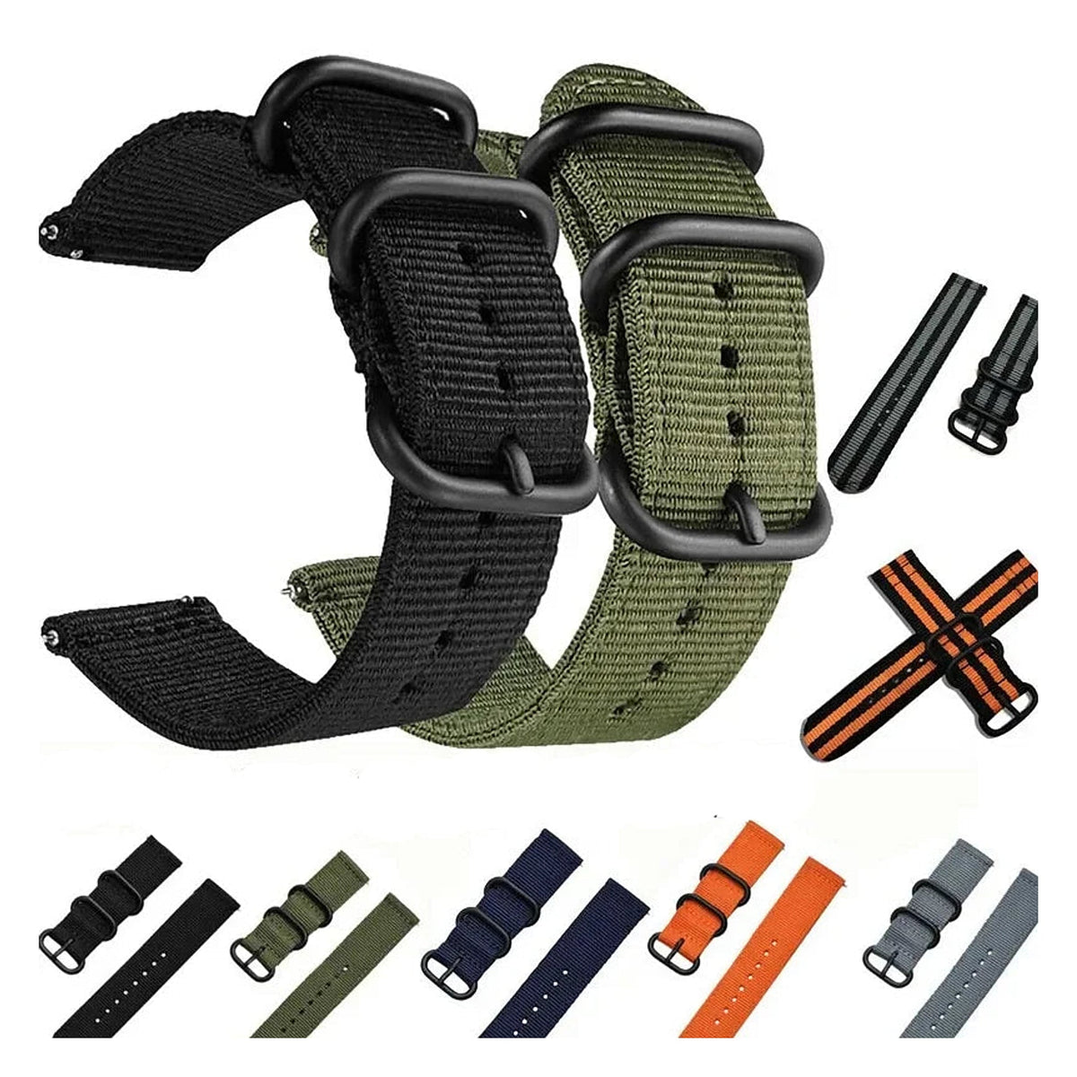 OnePlus Watch Nylon NATO-Style Two-Piece Band, Quick Release