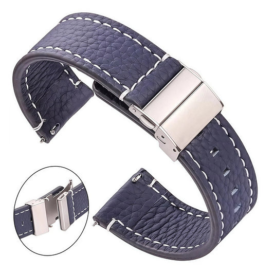 OnePlus Watch Leather Band with Folding Clasp, Stitched