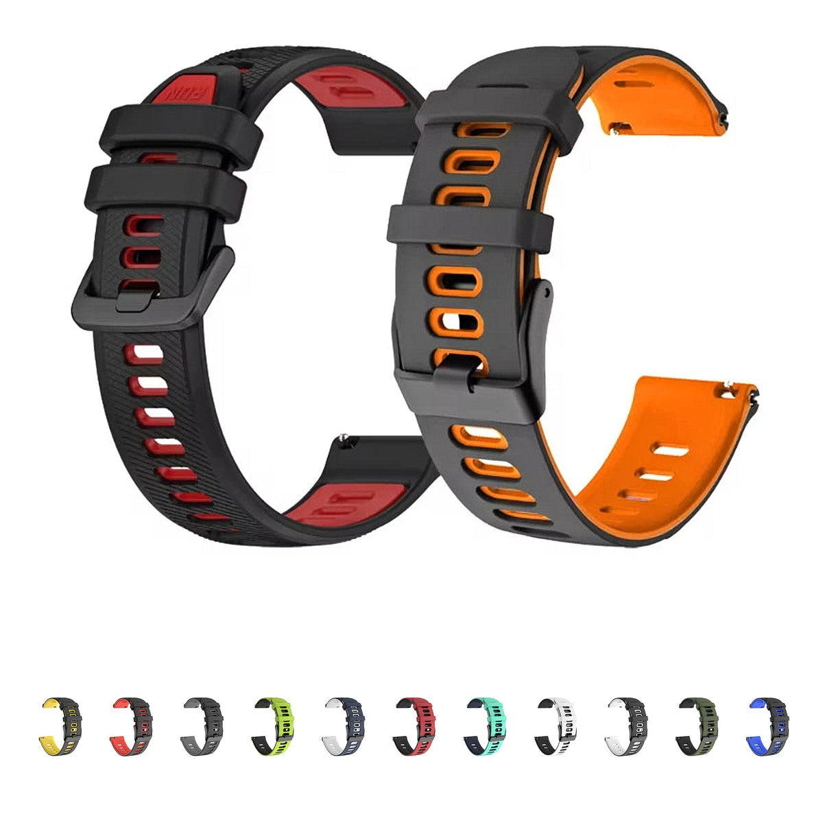 OnePlus Watch Two-Tone Silicone Band with Air Holes, Pin Buckle