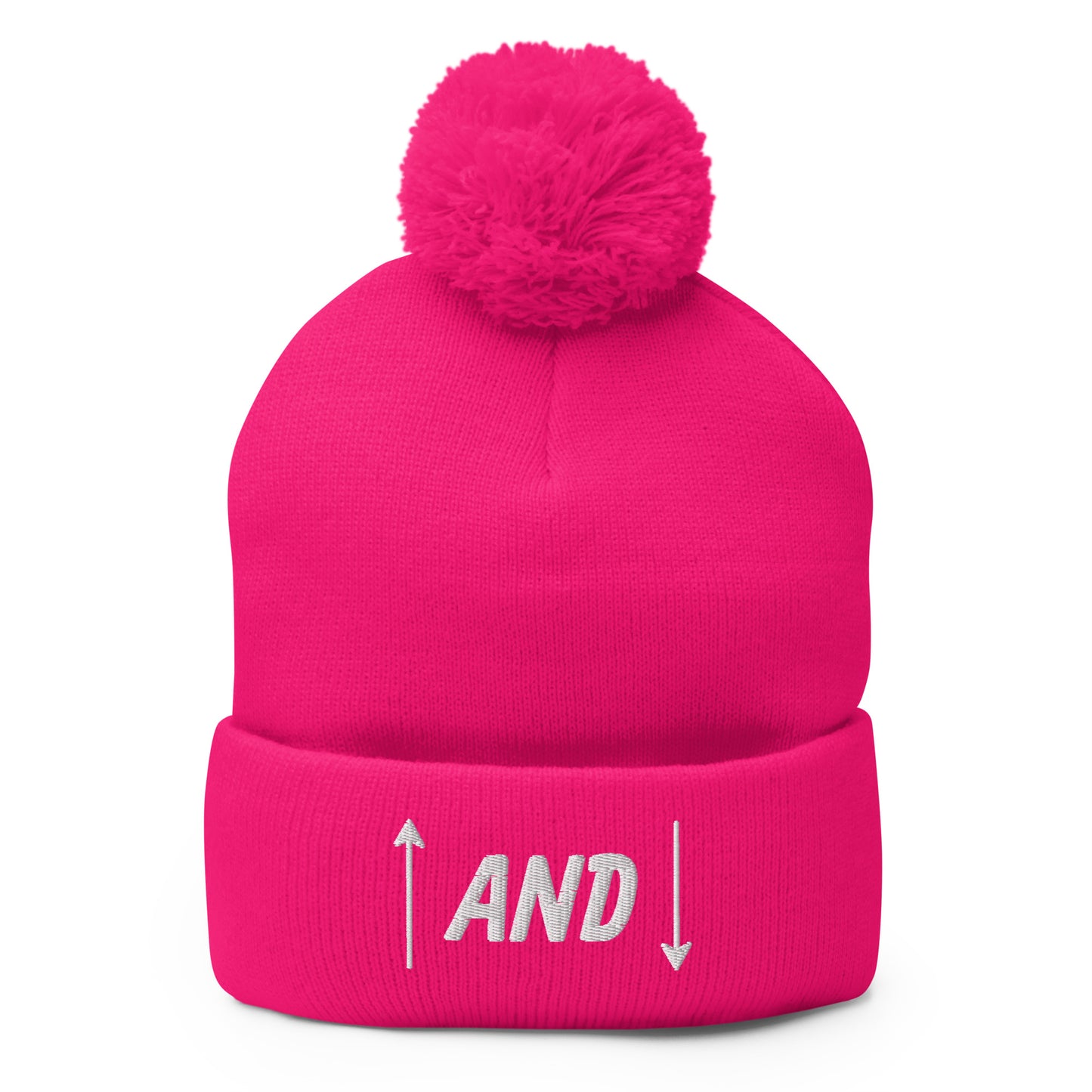 Up and Down Pom-Pom Beanie