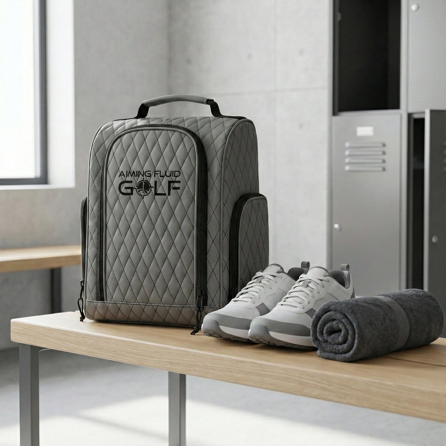 Premium Golf Shoe Bag – Vented Leather Shoe Storage