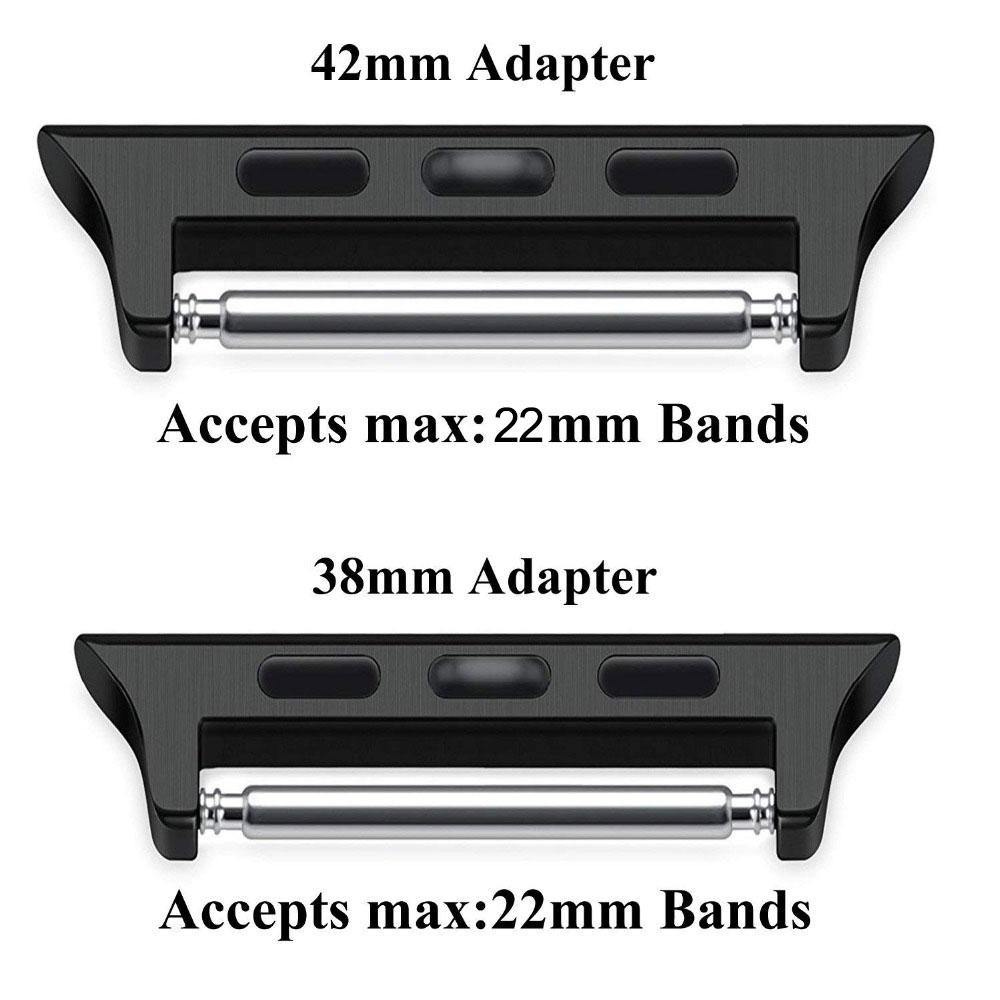 Apple Watch Band Connector Adapter for Ultra 1/2/3, Series 11/10/9/8/SE - Stainless Steel Lugs (38mm-49mm)