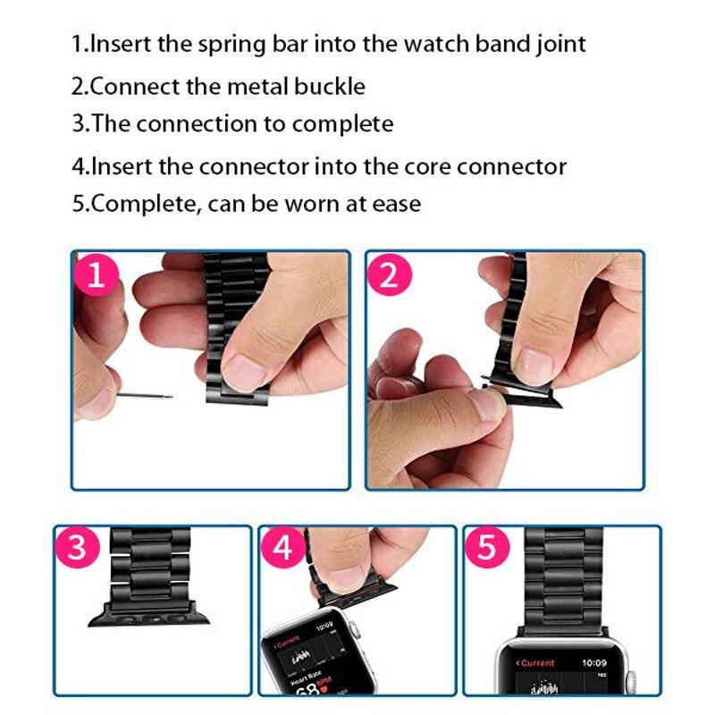 Apple Watch Band Connector Adapter for Ultra 1/2/3, Series 11/10/9/8/SE - Stainless Steel Lugs (38mm-49mm)