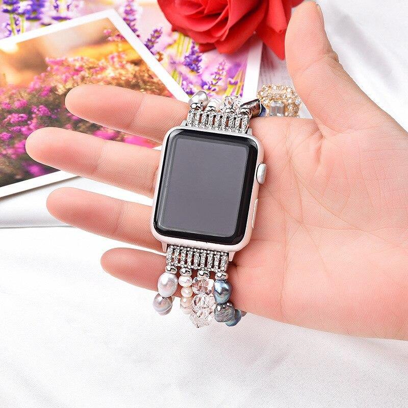 Real Pearl Apple Watch Band Series 11/10/9/8/7/6/5/4/ SE / Ultra 1/2/3