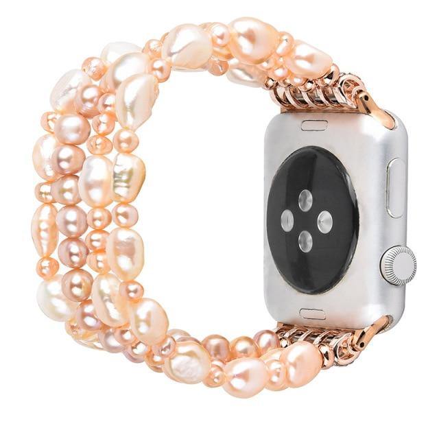 Real Pearl Apple Watch Band Series 11/10/9/8/7/6/5/4/ SE / Ultra 1/2/3
