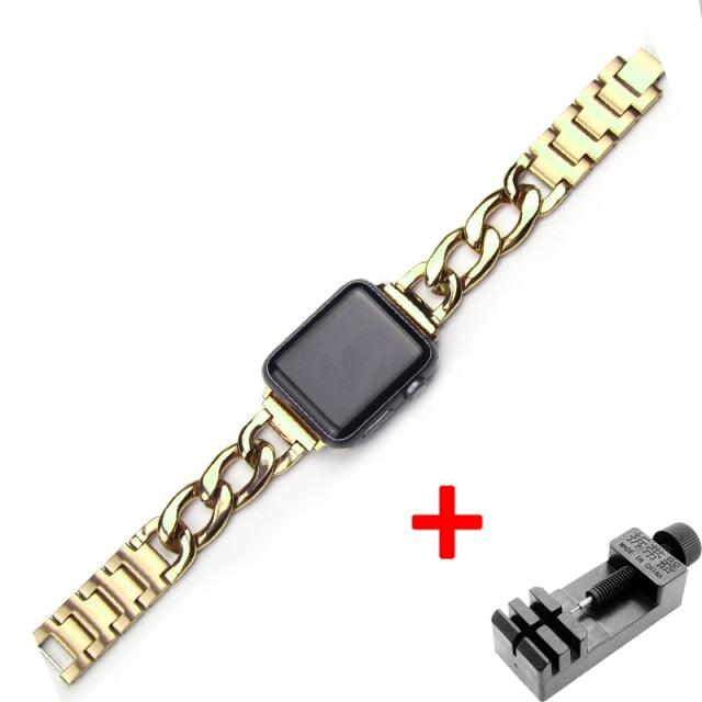 Stainless Steel Apple Watch Strap Series 11/10/9/8/7/6/5/4/ SE / Ultra 1/2/3