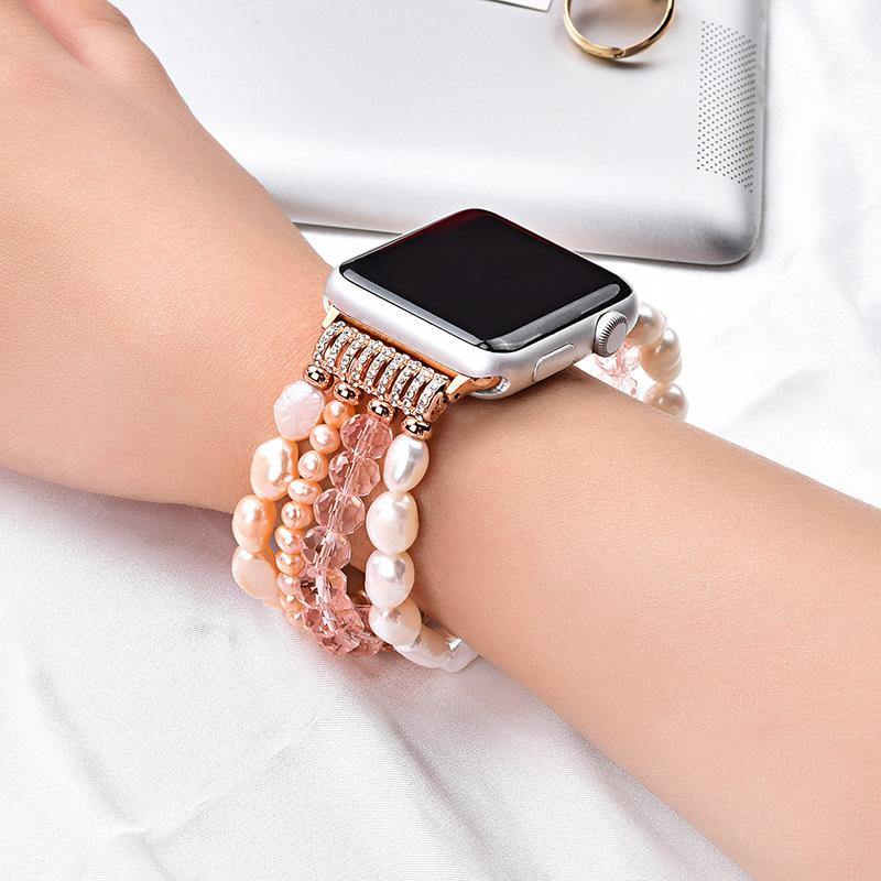 Real Pearl Apple Watch Band Series 11/10/9/8/7/6/5/4/ SE / Ultra 1/2/3
