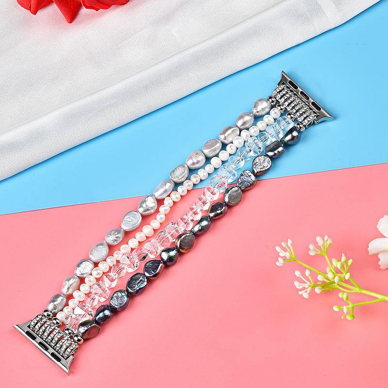Real Pearl Apple Watch Band Series 11/10/9/8/7/6/5/4/ SE / Ultra 1/2/3
