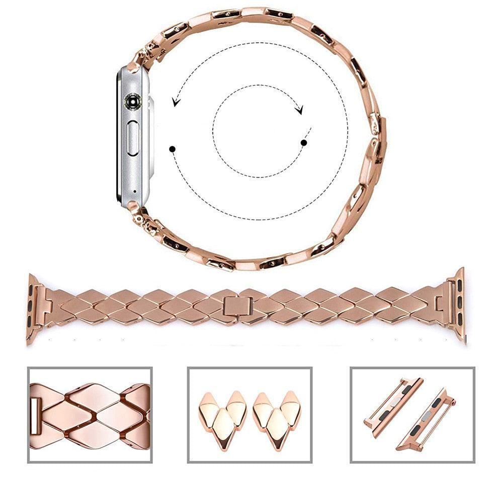 Stainless Steel Apple Watch Strap Series 11/10/9/8/7/6/5/4/ SE / Ultra 1/2/3
