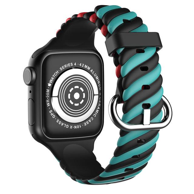 Rubber  Rainbow Apple Watch Band Series 11/10/9/8/7/6/5/4/ SE / Ultra 1/2/3
