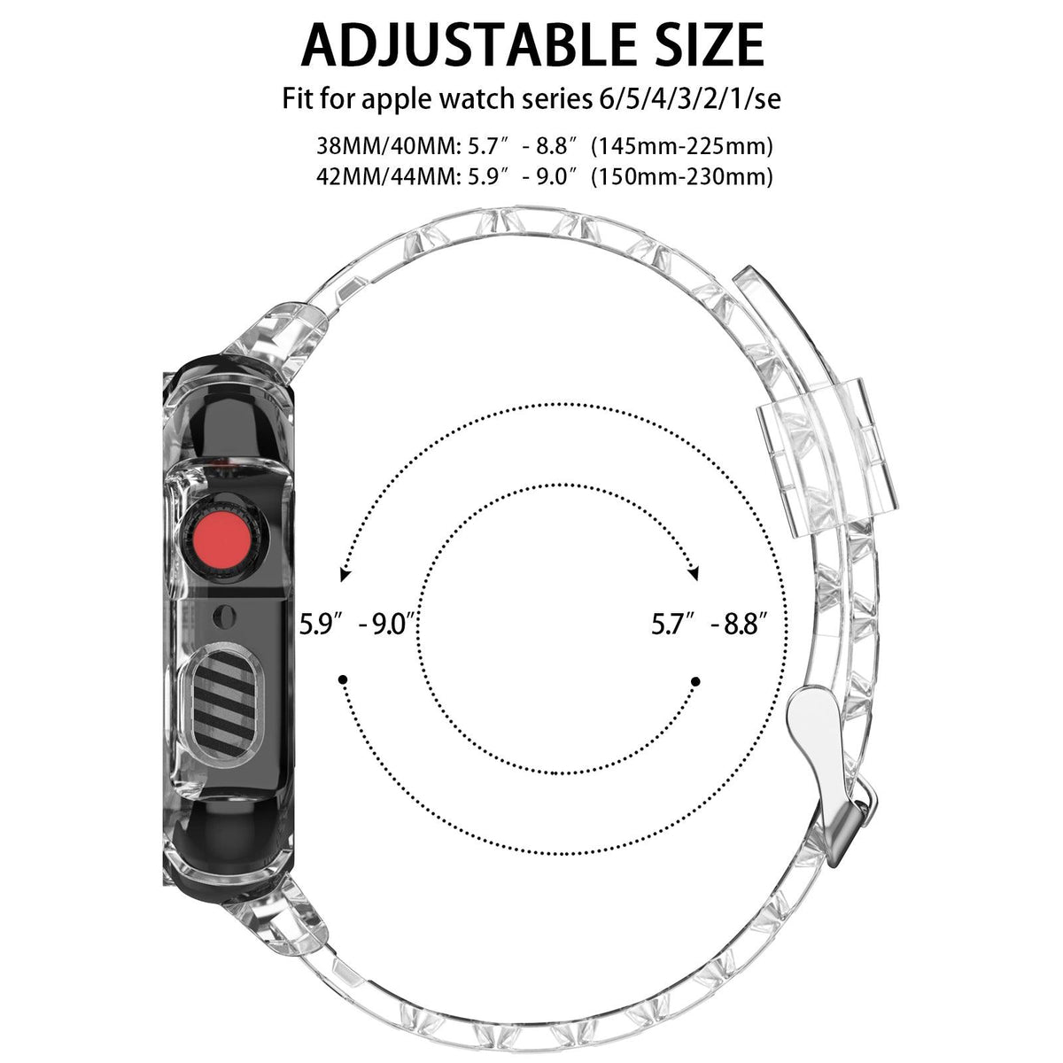 Transparent Apple Watch Band+Case