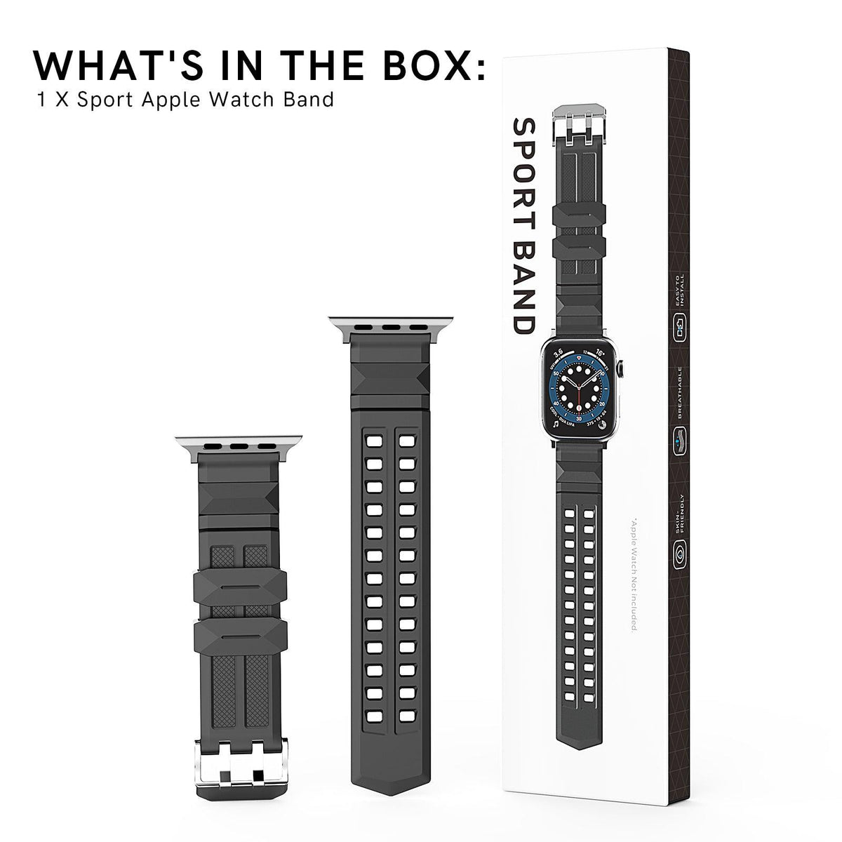 Silicone Apple Watch Band Series 11/10/9/8/7/6/5/4/ SE / Ultra 1/2/3