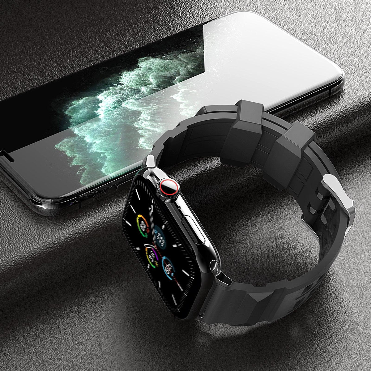 Silicone Apple Watch Band Series 11/10/9/8/7/6/5/4/ SE / Ultra 1/2/3