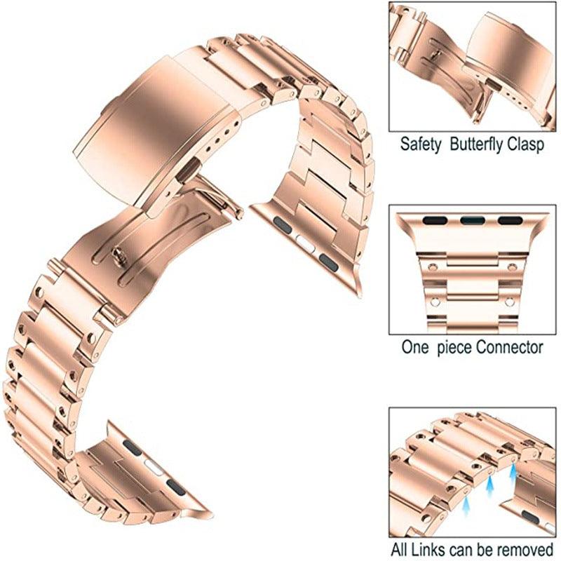 316L Stainless Steel Band for Apple Watch Series 1–11, SE, Ultra 1–3