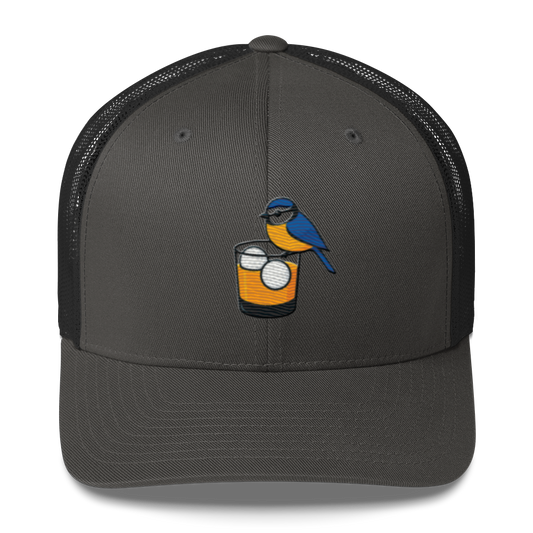 Birdie Juice golf trucker hat front view