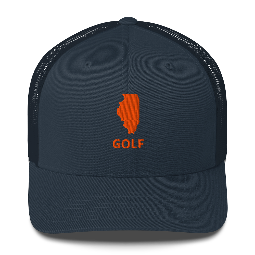Illinois golf trucker hat by LXIX Golf Club