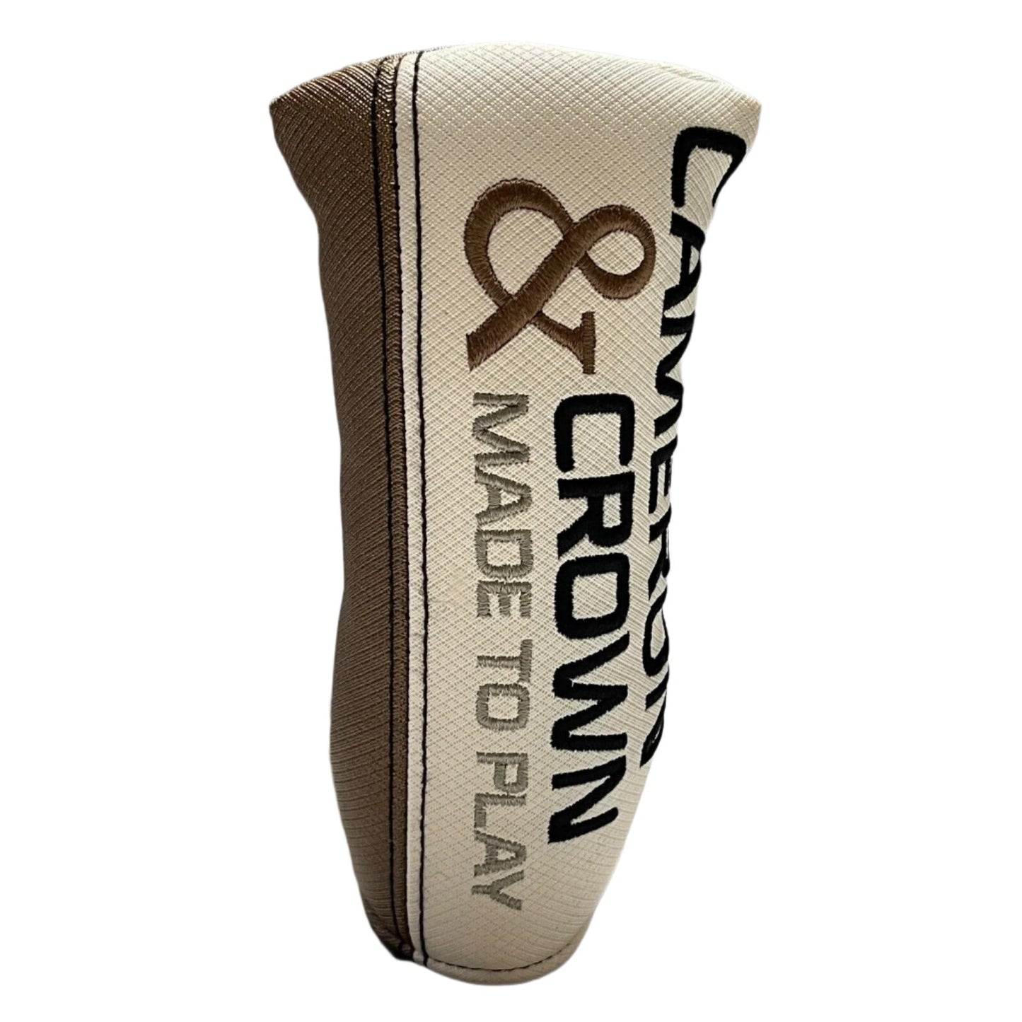 Scotty Cameron - Cameron & Crown "Made to Play" White/Brown Blade Putter Headcover