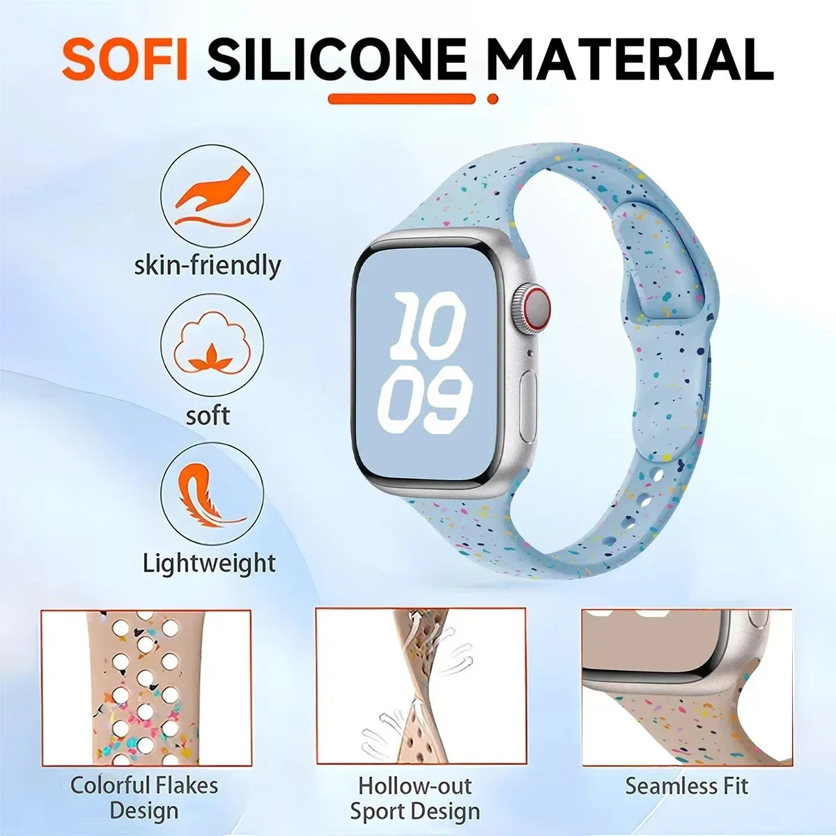 Slim Silicon Apple Watch Band-Strap