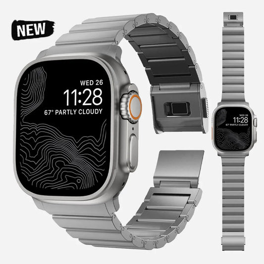 Luxury Steel Strap for Apple Watch Band Series 10/9/8/7/6/5 SE / Ultra 8 1/2