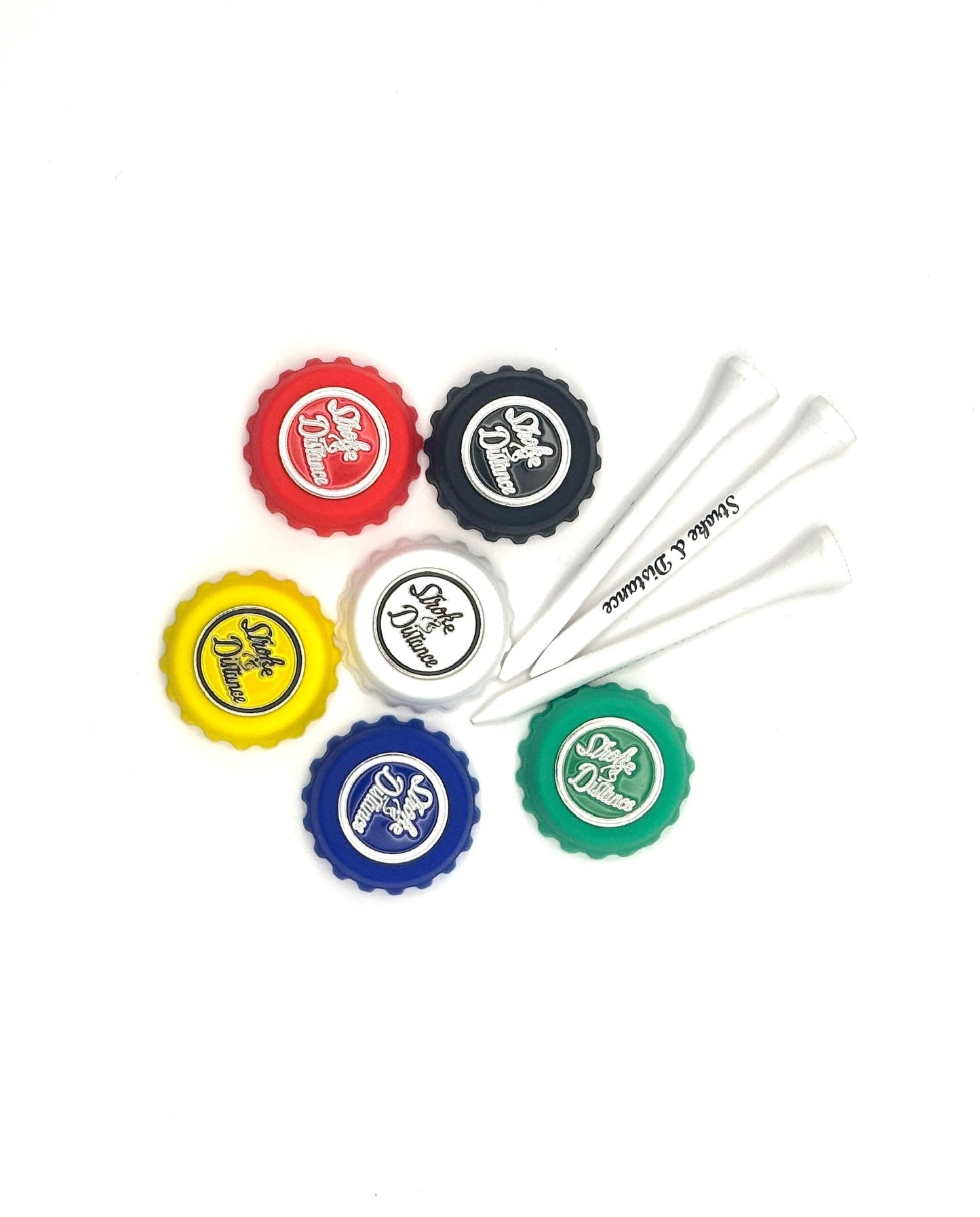 Spill-Proof Screen Print Bottle Cap - Golf Tee Combo Variety Pack