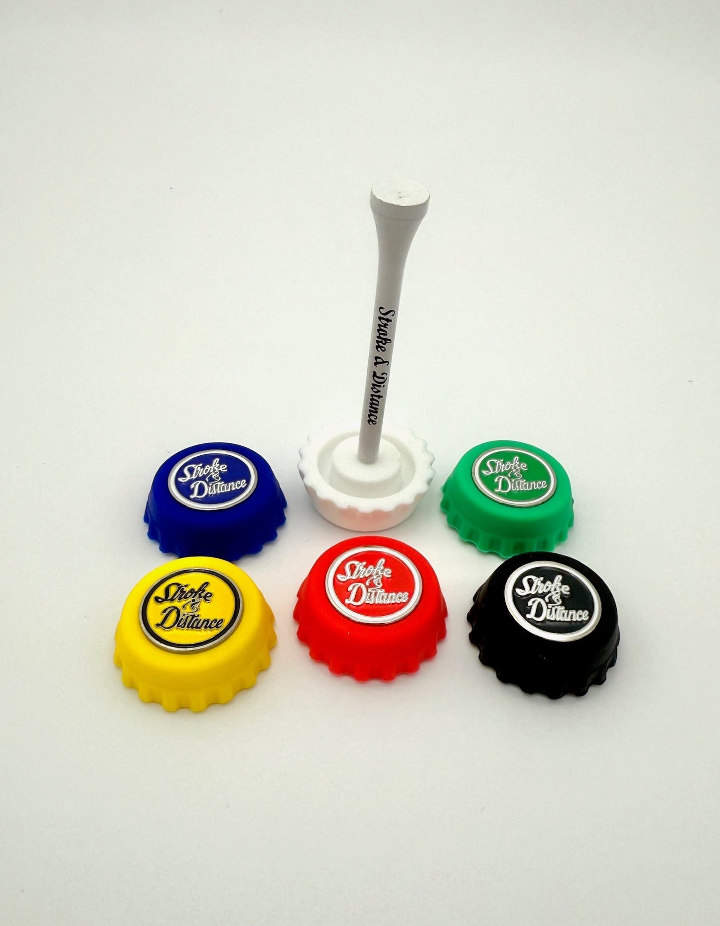 Spill-Proof Screen Print Bottle Cap - Golf Tee Combo Variety Pack
