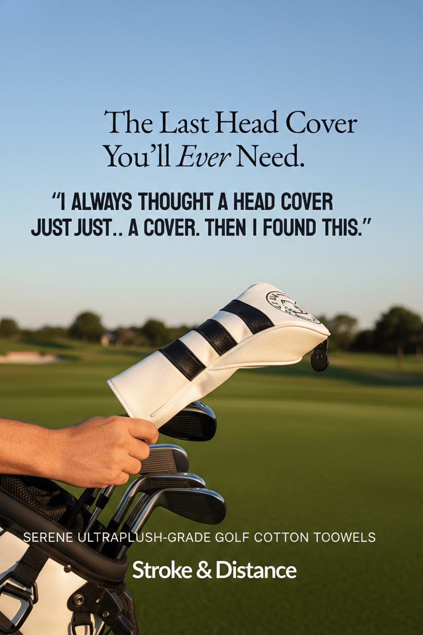 Stroke & Distance Golf Head Cover: Premium Protection, Stylish Design, Perfect Fit!