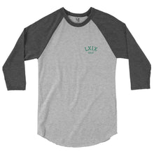 Load image into Gallery viewer, LXIX Golf Collegiate 3/4 sleeve raglan shirt
