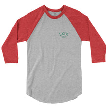 Load image into Gallery viewer, LXIX Golf Collegiate 3/4 sleeve raglan shirt
