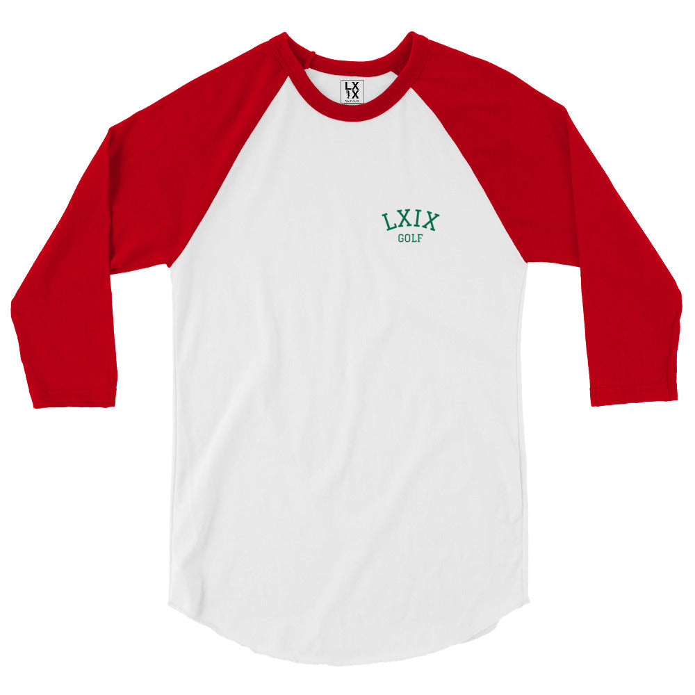 LXIX Golf Collegiate 3/4 sleeve raglan shirt