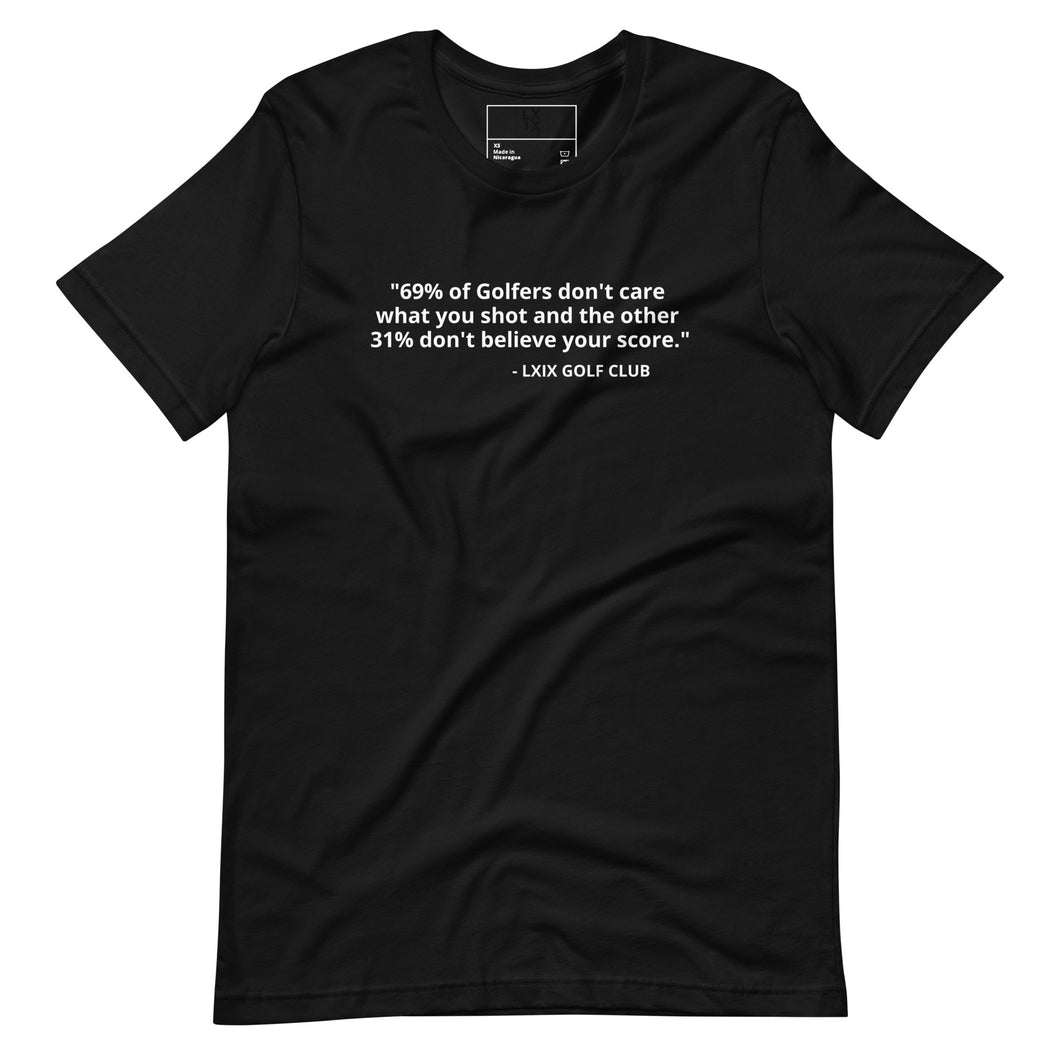 Golf Score Quote Unisex t-shirt