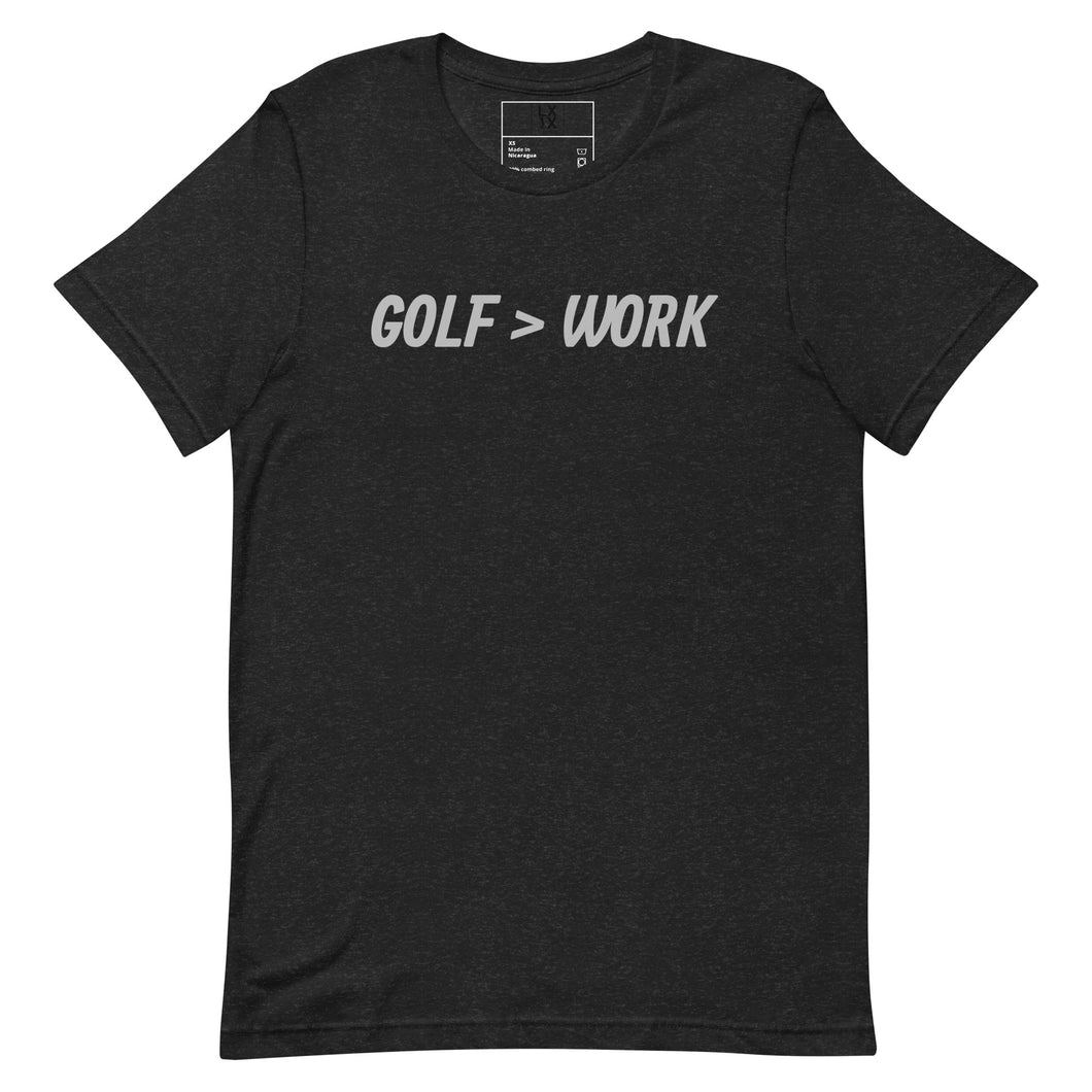 Golf > Work Unisex t-shirt - Silver Logo