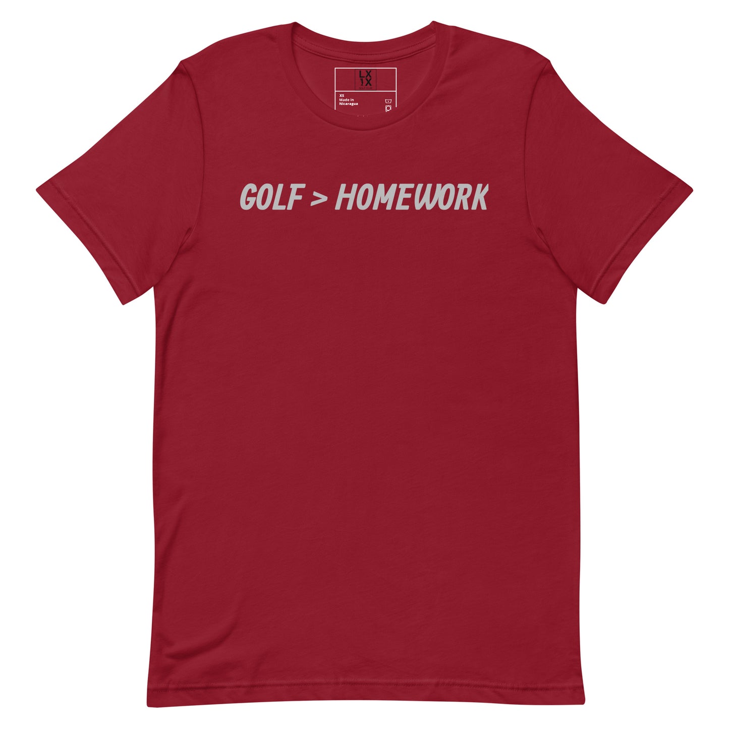Golf > Homework Unisex t-shirt - Silver Logo
