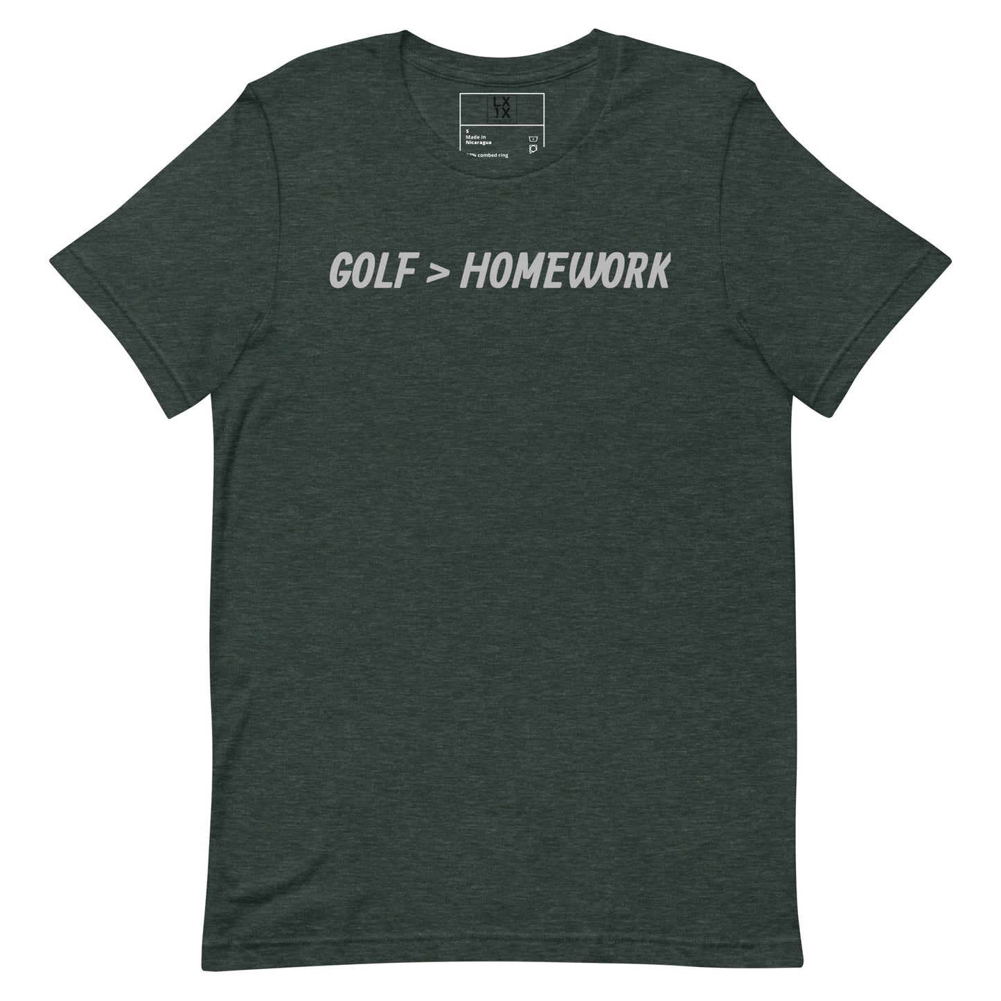 Golf > Homework Unisex t-shirt - Silver Logo