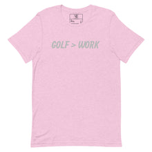 Load image into Gallery viewer, Golf &gt; Work Unisex t-shirt - Silver Logo
