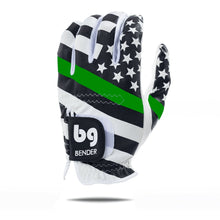 Load image into Gallery viewer, USA Green Line Mesh Golf Glove

