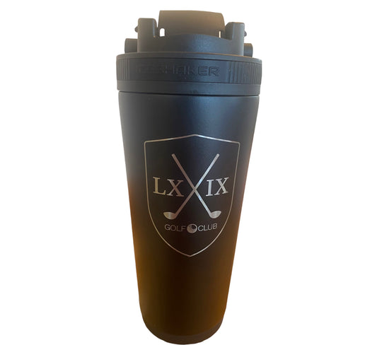 Ice Shaker 28oz Bottle - LXIX Golf Club Shield Logo
