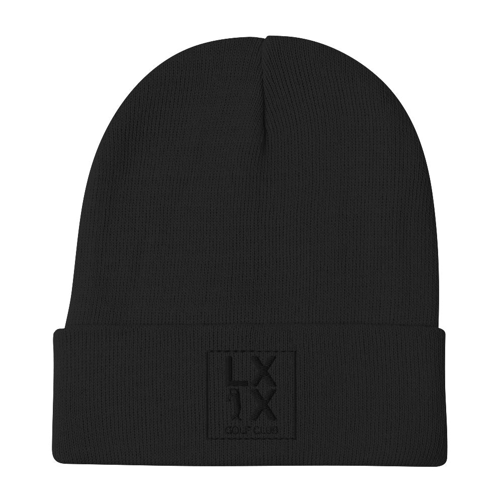 Box Logo Embroidered Beanie - Black Logo