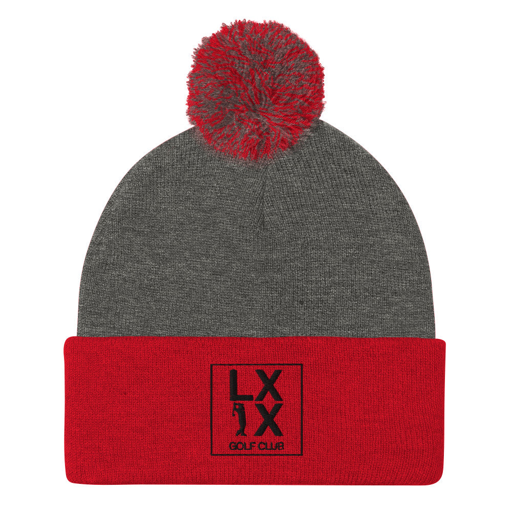Box Logo Pom-Pom Beanie - Black Logo