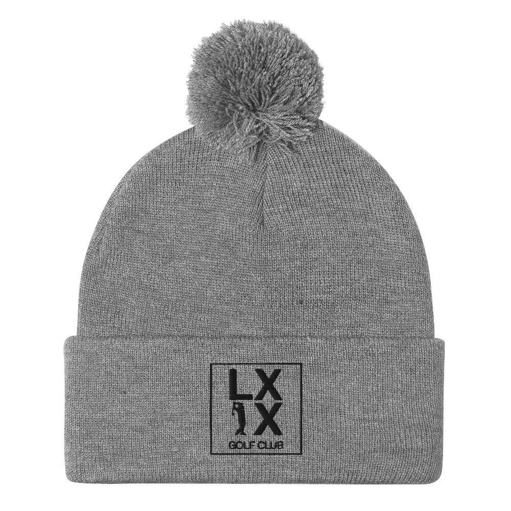 Box Logo Pom-Pom Beanie - Black Logo