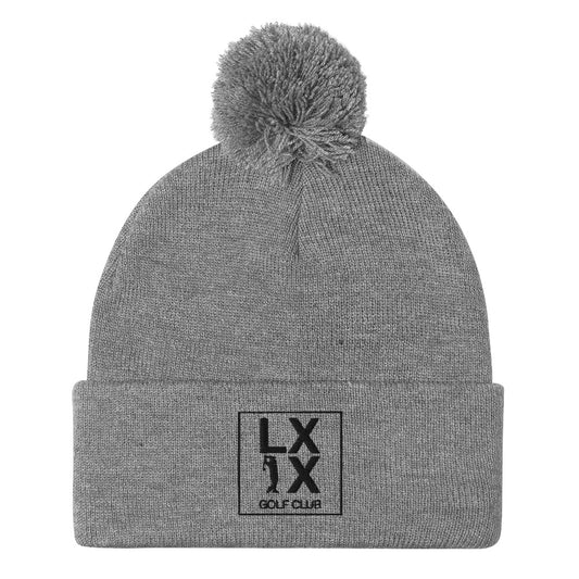 Box Logo Pom-Pom Beanie - Black Logo