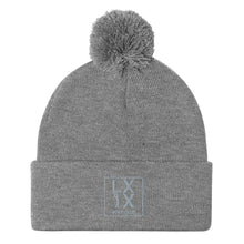 Load image into Gallery viewer, Box Logo Pom-Pom Beanie - Gray Logo
