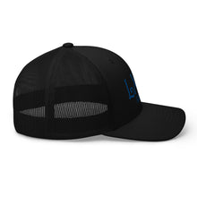 Load image into Gallery viewer, Curve Logo Trucker Cap - Blue Logo
