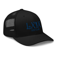 Load image into Gallery viewer, Curve Logo Trucker Cap - Blue Logo
