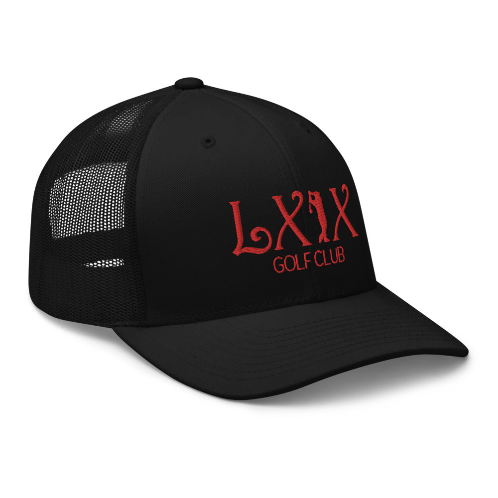 Curve Logo Trucker Cap - Red Logo